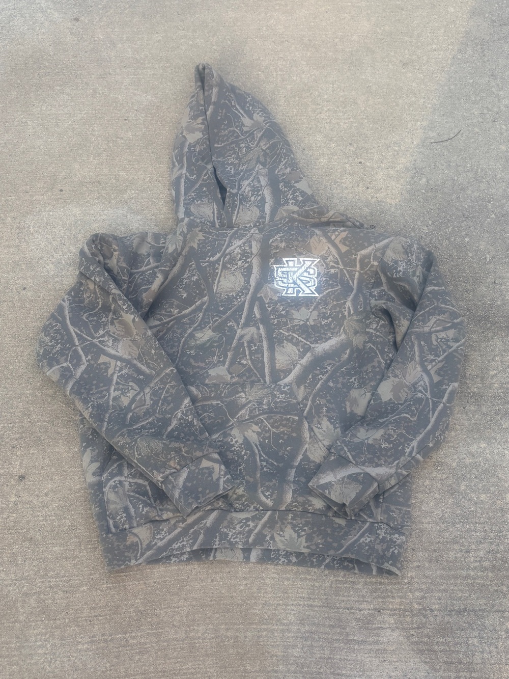 Camo Hoodie with KSU Chest Logo